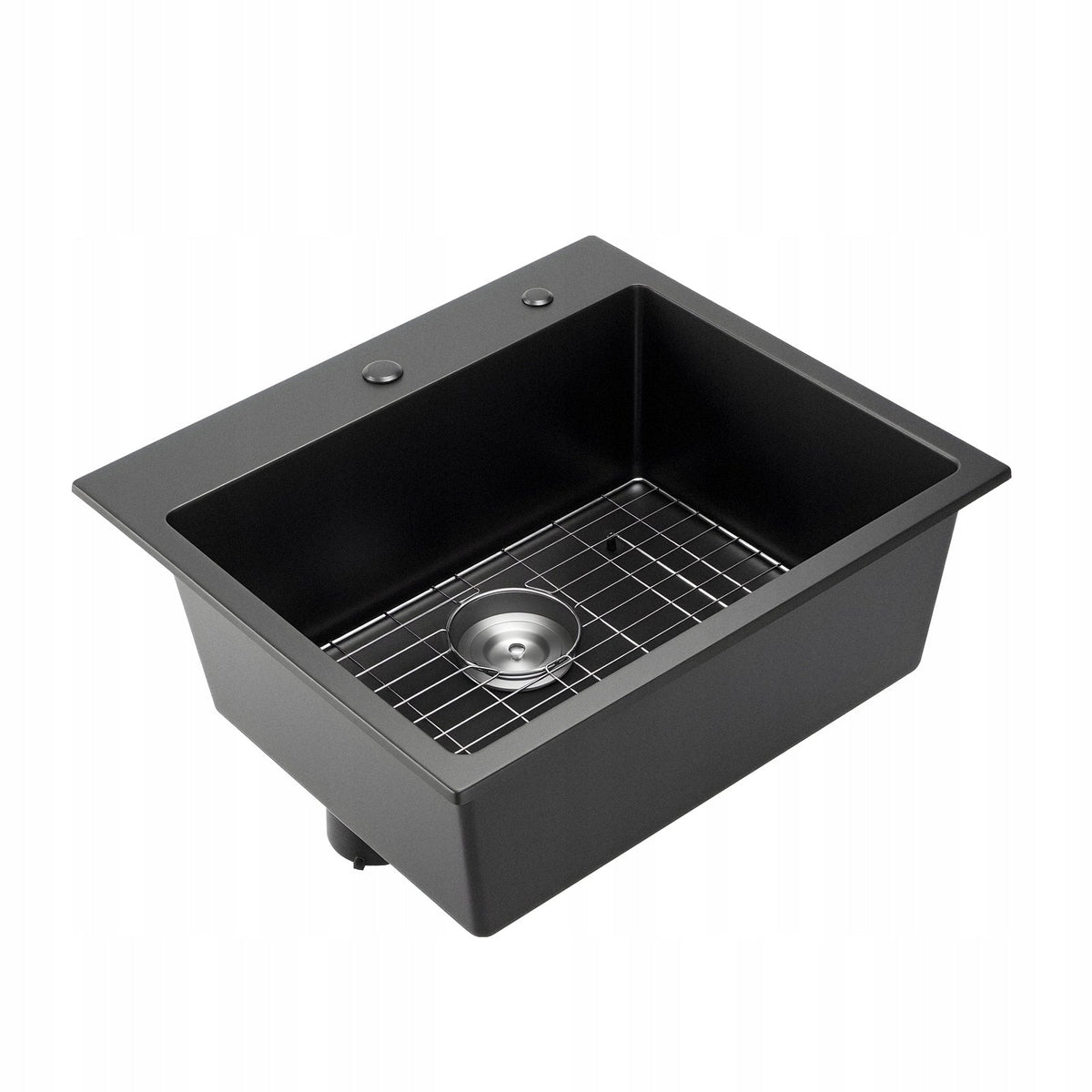 ZLEW KUCHENNY GRANITOWY VEVOR 635X559X254 MM CZARNY NABLATOWY SOLIDNY
