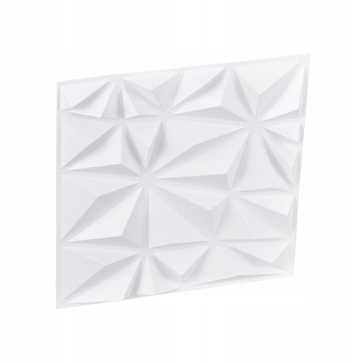 ZESTAW 33 PANELI ŚCIENNYCH VEVOR 3D 30X30 CM PVC DIAMENT MATOWY BIAŁY