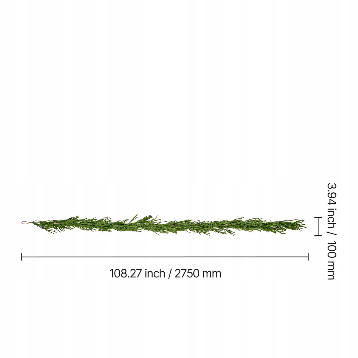 PREMIUM GIRLANDA ŚWIĄTECZNA VEVOR 2750 MM REALISTYCZNA SOSNA NORFOLK
