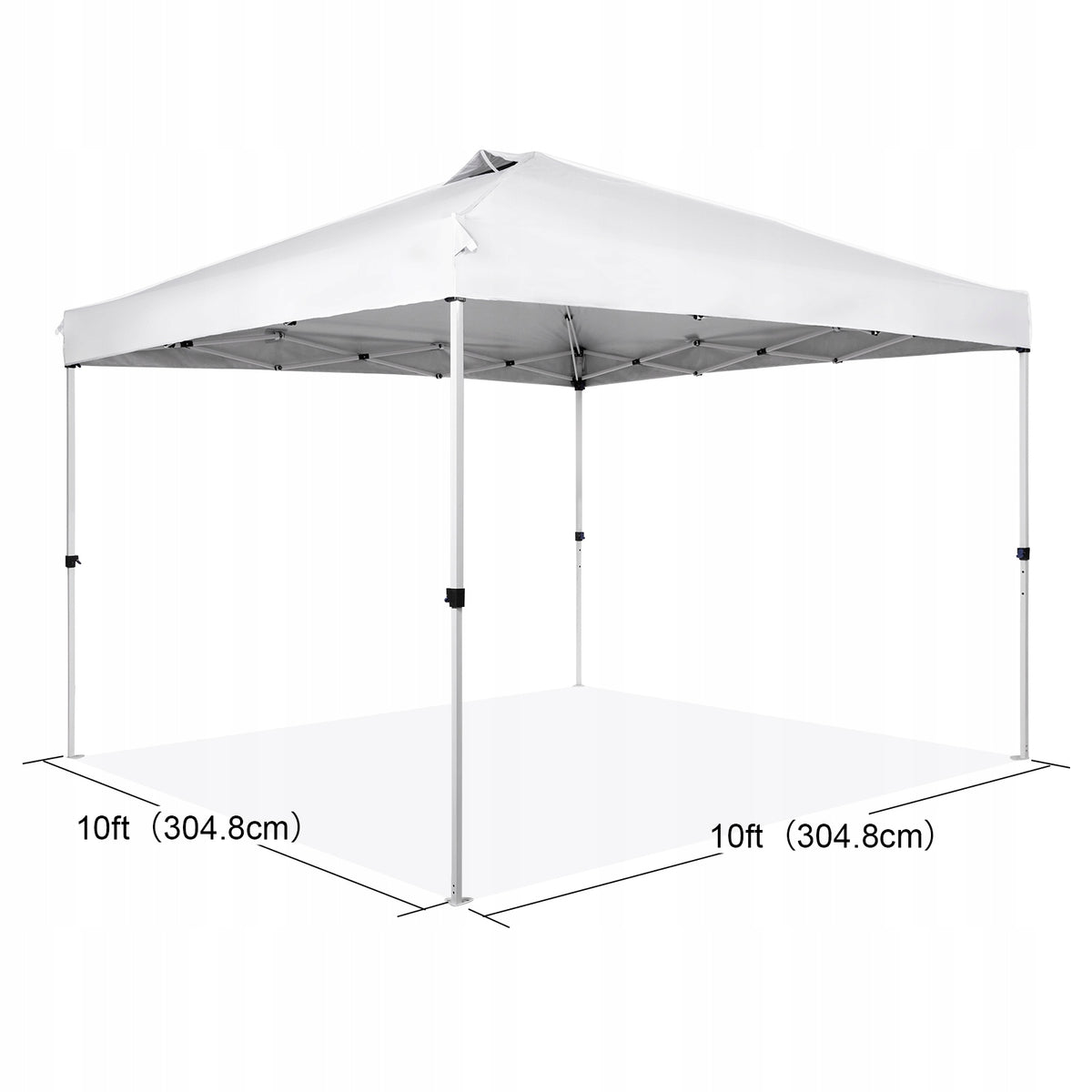 VEVOR ALTANA OGRODOWA SKŁADANA 304X304 CM BIAŁA RAMA STALOWA 250D PU