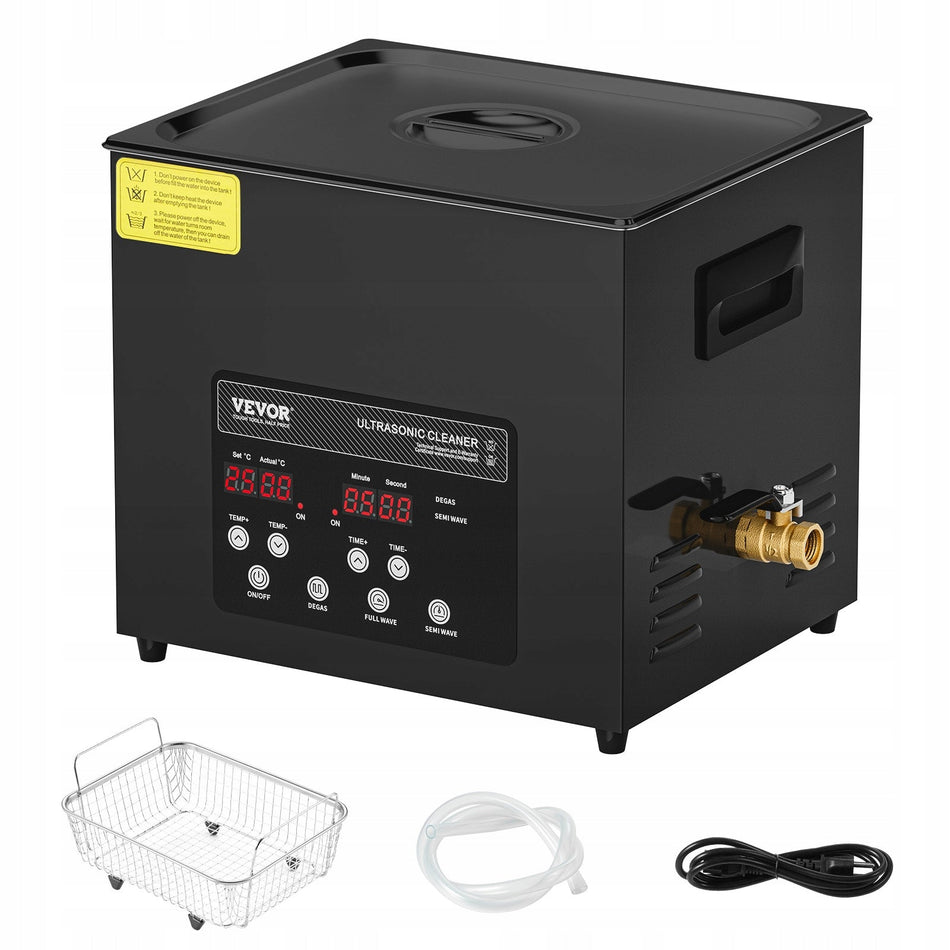 VEVOR 10L ULTRADŹWIĘKOWY OCZYSZCZACZ 240W Z PODGRZEWACZEM TIMEREM I KOSZEM