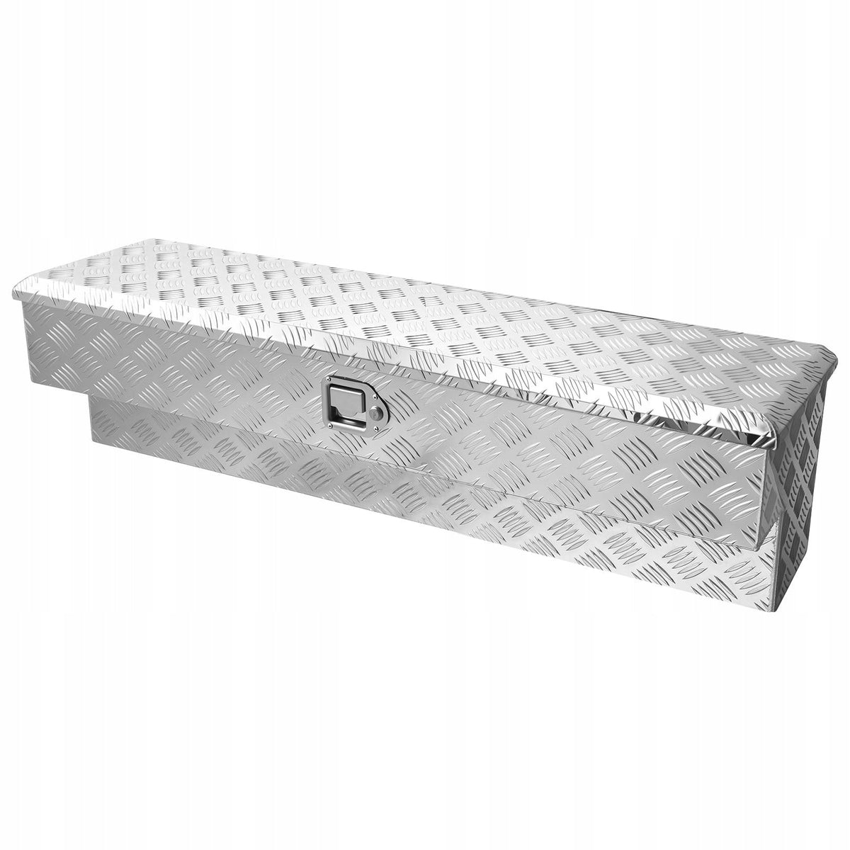 SOLIDNA SKRZYNIA NARZĘDZIOWA VEVOR ALUMINIOWA 101L ZAMEK G-STYLE SREBRNA