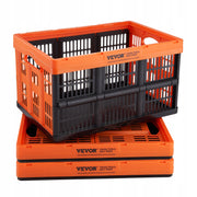 VEVOR ZESTAW 3 SKŁADANYCH PUDEŁEK 45L Z PP MOCNY I ERGONOMICZNY CZARNY