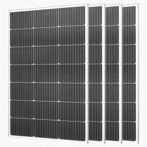 VEVOR MONOKRYSTALICZNE PANELE SŁONECZNE 4X100W 23 EFEKTYWNOŚĆ IP65 SOLIDNA
