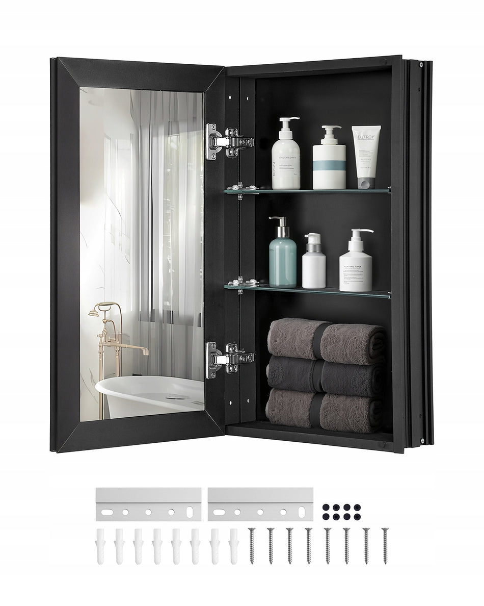 PROFESJONALNA SZAFKA NA LEKI Z LUSTREM VEVOR 355X135X610 MM ALUMINIUM