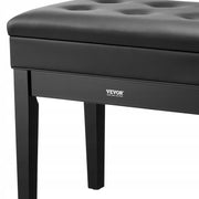 VEVOR REGULOWANA ŁAWKA DO PIANINA Z SCHOWKIEM I PODUSZKĄ 56X34X49 CM