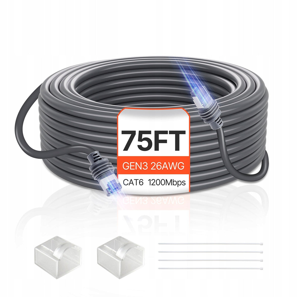 VEVOR PRZEDŁUŻACZ KABLA STARLINK GEN 3 22 86M CAT6 1200MBPS SOLIDNY