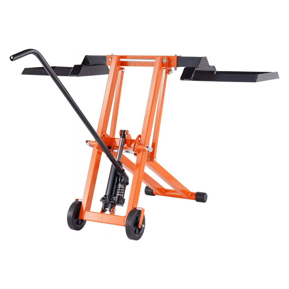 PODNOŚNIK DO KOSIARKI VEVOR HYDRAULICZNY UDŹWIG 225 KG REGULOWANY SOLIDNY
