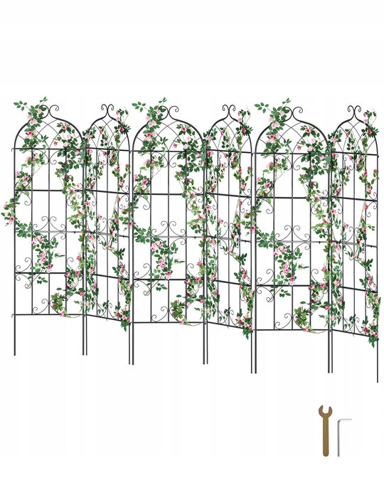 VEVOR PODPORA DO ROŚLIN PNĄCYCH 51X180 CM ZESTAW 6 METALOWYCH KRATEK MOCNY