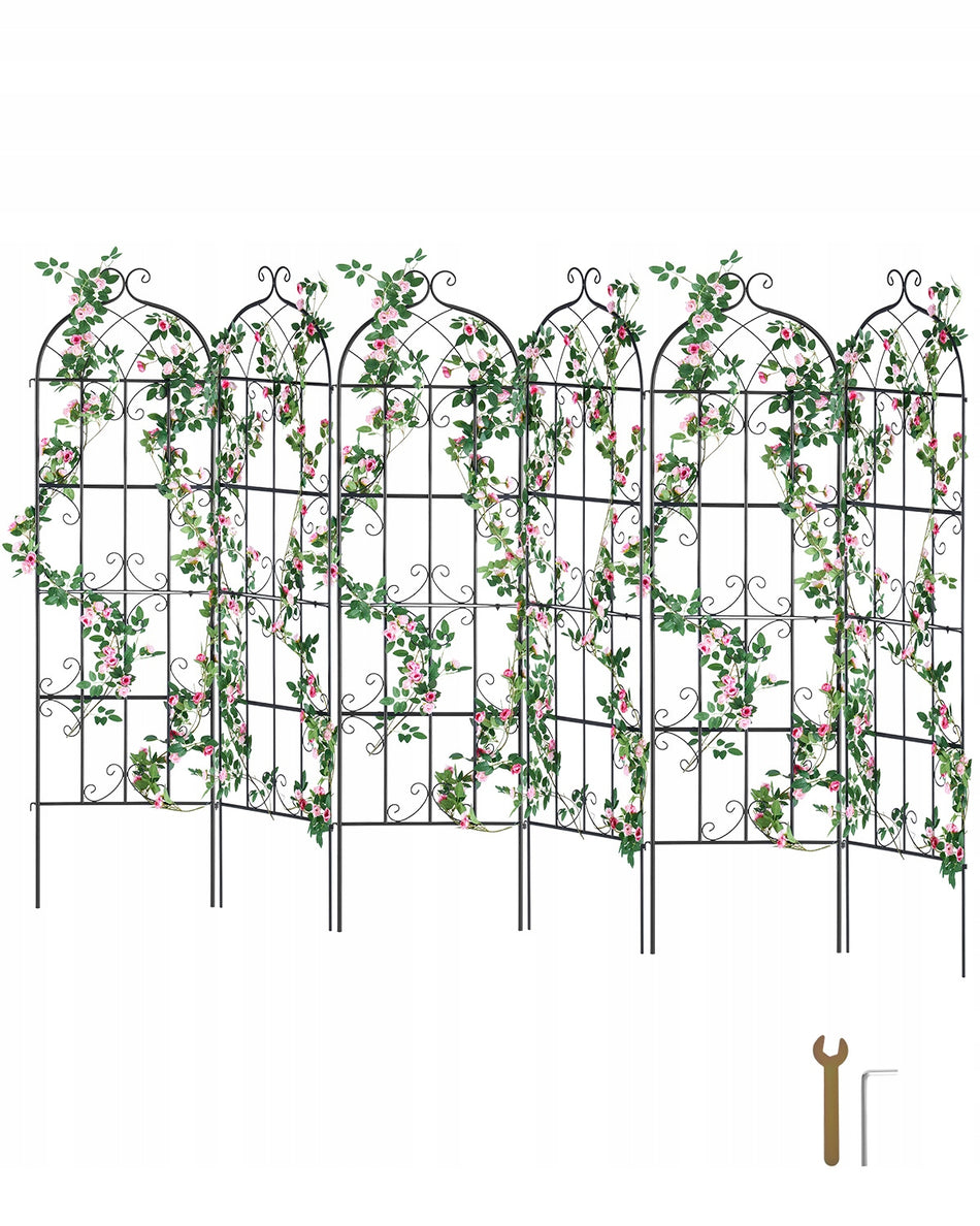 VEVOR PODPORA DO ROŚLIN PNĄCYCH 51X180 CM ZESTAW 6 METALOWYCH KRATEK MOCNY