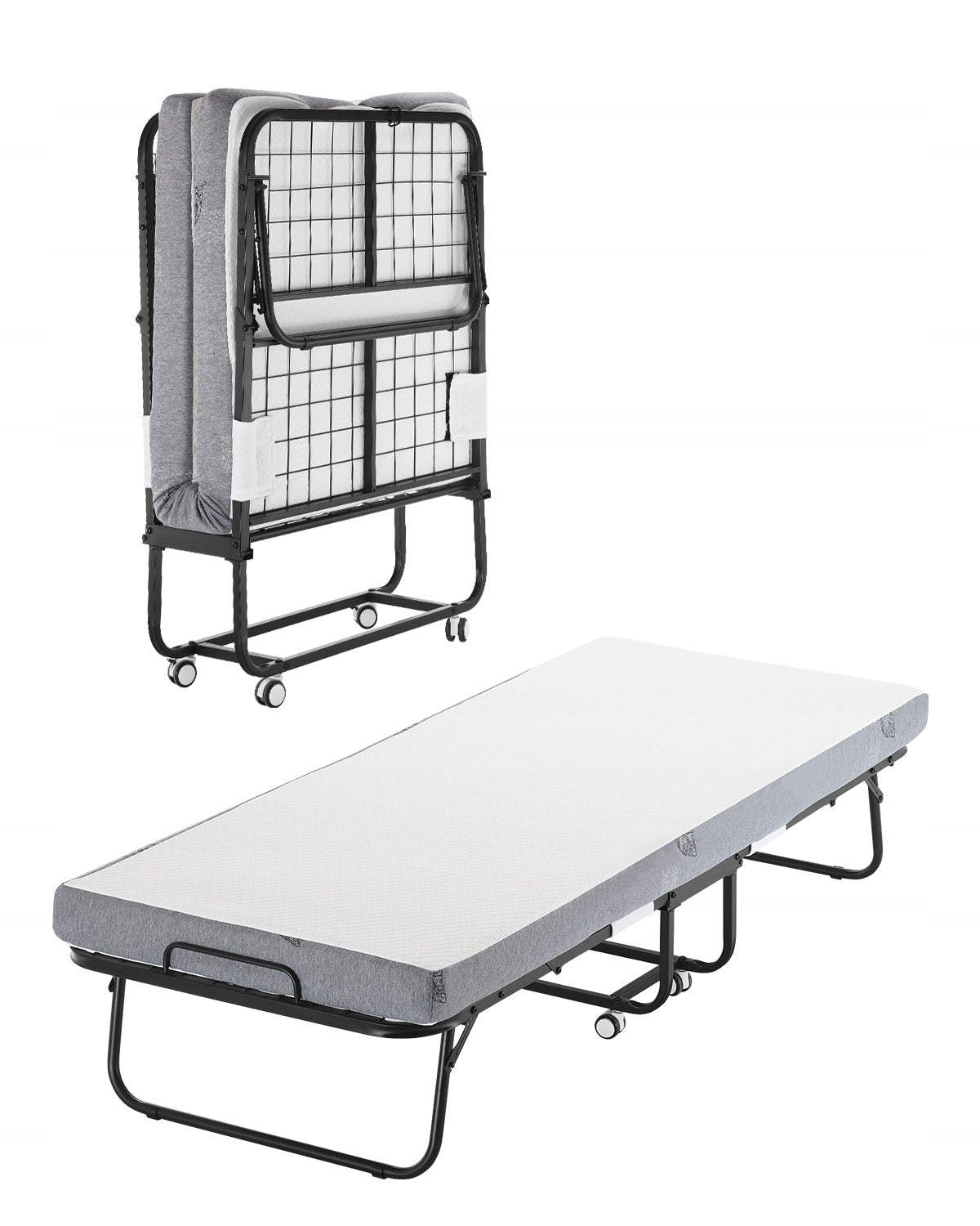 ŁÓŻKO DOSTAWNE VEVOR SKŁADANE Z MATERACEM PIANKOWYM 10 CM 810X1900 MM