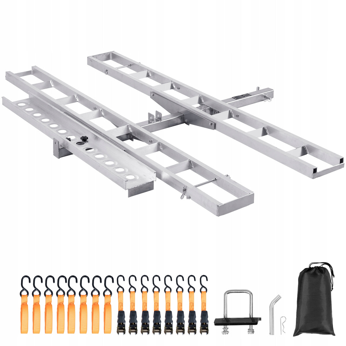 BAGAŻNIK MOTOCYKLOWY VEVOR ALUMINIOWY NA 2 MOTOCYKLE UDŹWIG 272 KG PREMIUM
