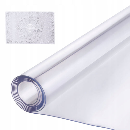 VEVOR PLASTIKOWY OBRUS OCHRANIACZ NA STÓŁ 54X54 1 5MM PRZEZROCZYSTY PVC