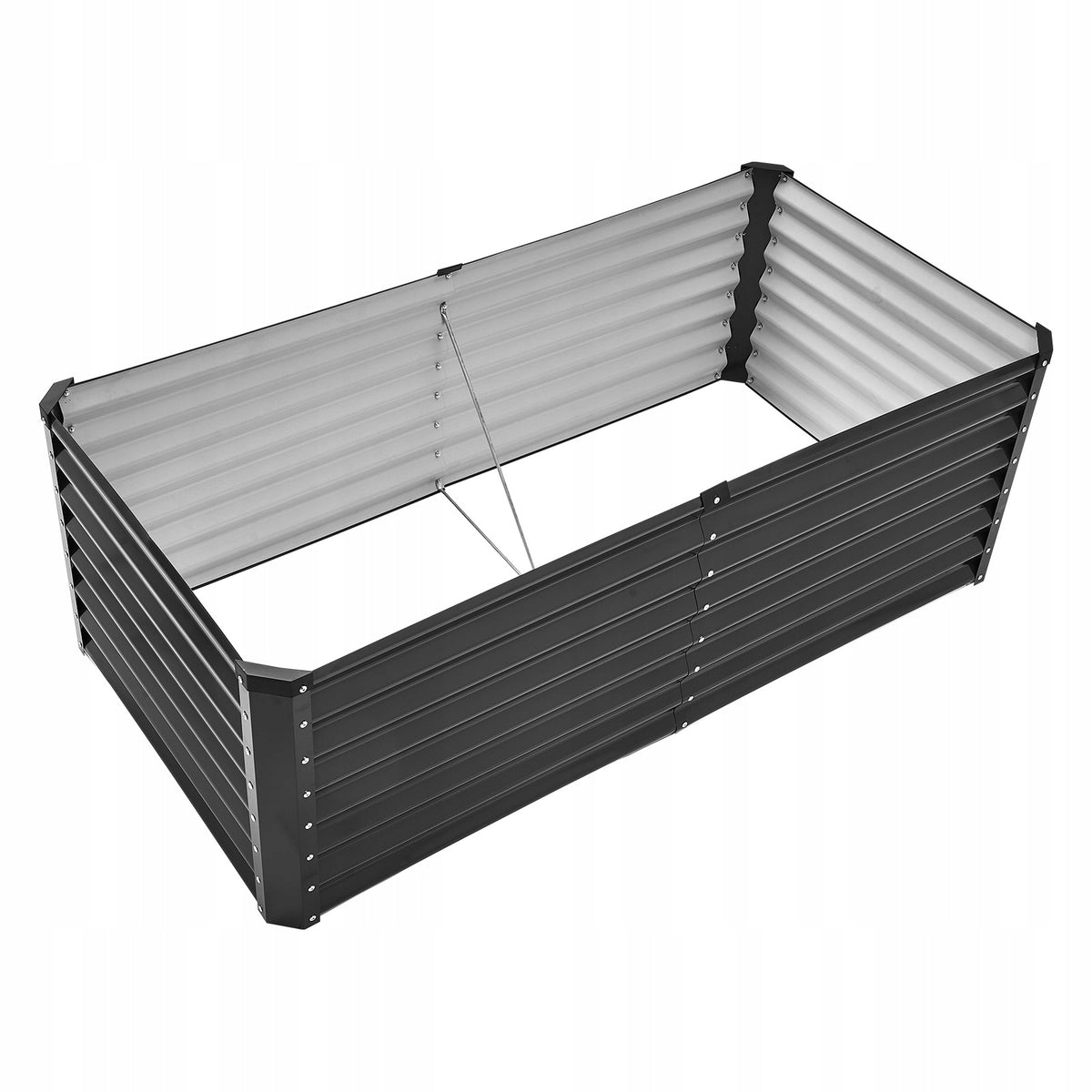 METALOWA PODNIESIONA GRZĄDKA VEVOR 180X90X60 CM OCYNKOWANA SOLIDNA DONICA