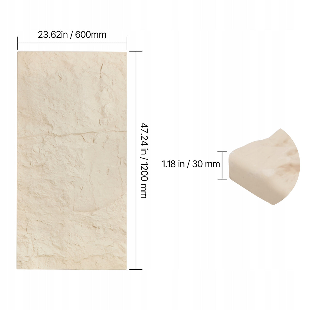 PANELE ŚCIENNE VEVOR 3D ZESTAW 4 SZT 120X60 CM PU IMITACJA NATURALNEGO
