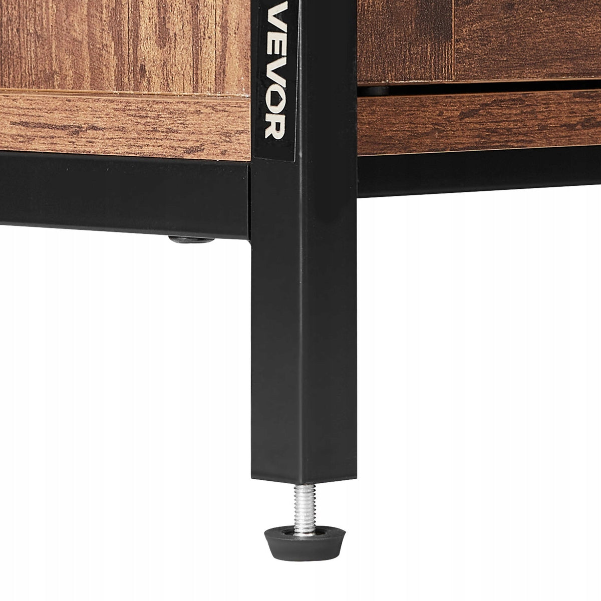 SOLIDNA PÓŁKA NAROŻNA VEVOR 6-POZIOMOWA Z DRZWIAMI METAL I MDF 180 CM