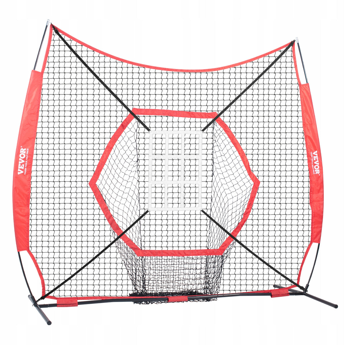 PROFESJONALNA SIATKA DO ĆWICZEŃ BASEBALLU I SOFTBALLU VEVOR 213X158X211 CM