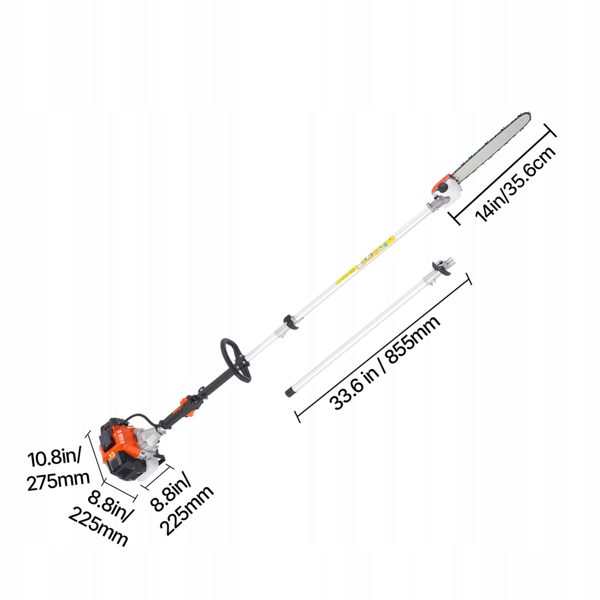PILARKA NA TYCZCE VEVOR 52CC 2-SUWOWA MOCNA PODKRZESYWARKA 35.6CM 2.94M
