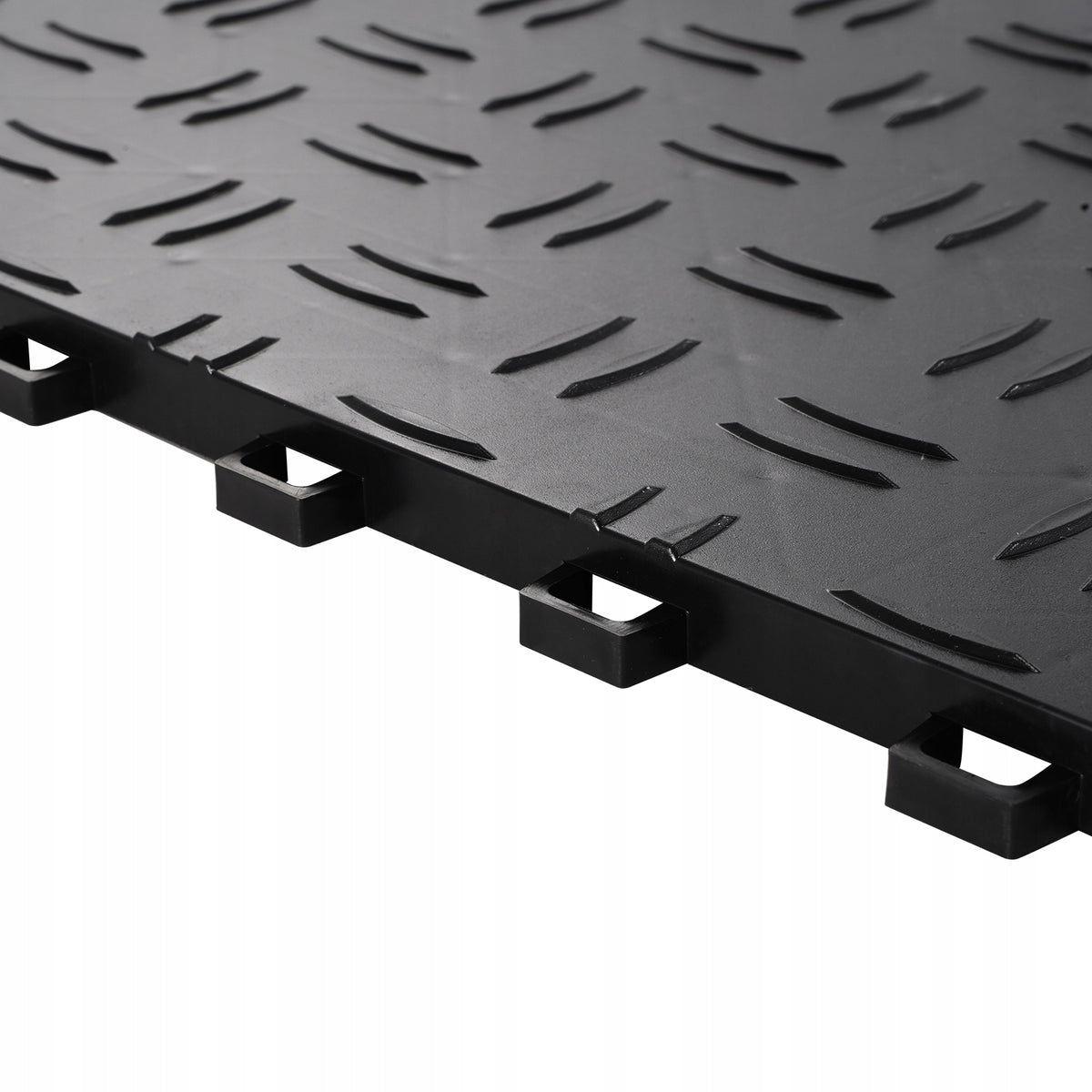 ZESTAW AKCESORIÓW DO PODŁÓG GARAŻOWYCH VEVOR 25 SZT 305X305X13 4MM CZARNY