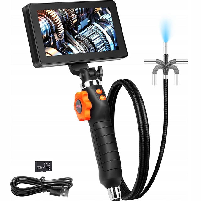 Endoskop VEVOR 180°, kamera 6,4 mm, ekran IPS 5 cali, przewód 1,5 m