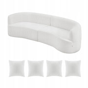 VEVOR SOFA MODUŁOWA ZAKRZYWIONA 284 CM BIAŁA Z 4 PODUSZKAMI DUŻY FOTEL