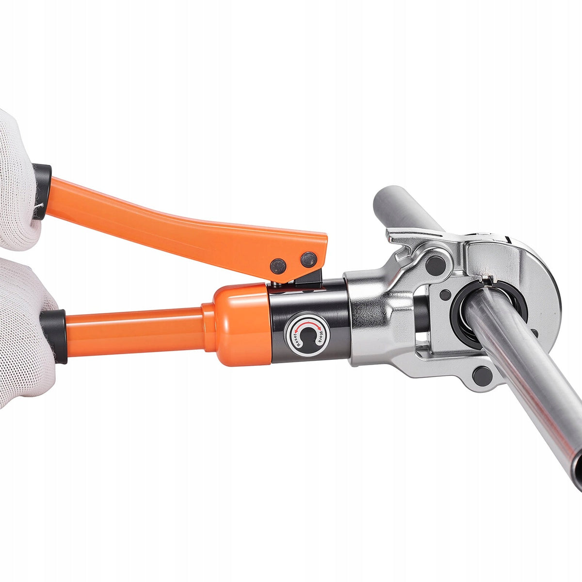PRASA HYDRAULICZNA V-CONTOUR VEVOR DO RUR STAL NIERDZEWNA 5 SZCZĘK MOCNA