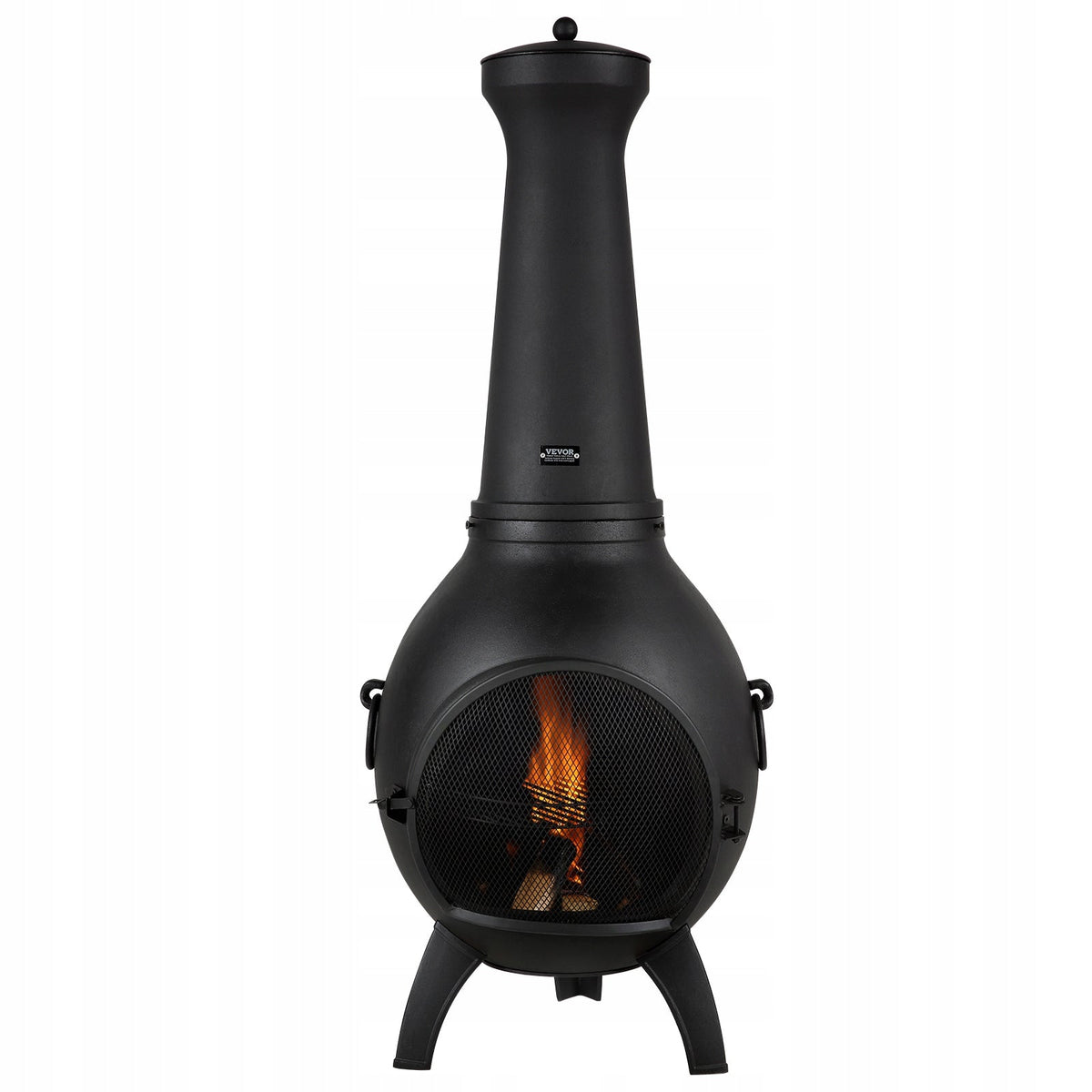 KOMINEK OGRODOWY VEVOR 52X50X130 CM MOCNY PALENISKO Z GRILLEM BBQ ALUMINIUM