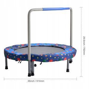 TRAMPOLINA DZIECIĘCA VEVOR 91 44 CM SKŁADANA NIEBIESKA MOCNA STALOWA RAMA