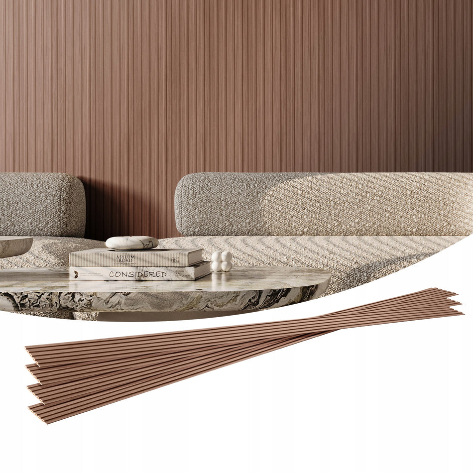 ZESTAW 8 PANELI AKUSTYCZNYCH VEVOR 2450X166MM SZARY DĄB MOCNY I STYLIZOWANY