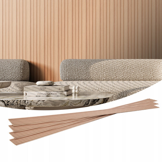 PROFESJONALNE PANELE AKUSTYCZNE VEVOR 2450X166MM 8 SZTUK DREWNO JESIONOWE