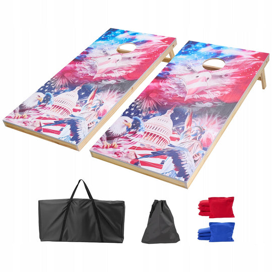 ZESTAW DO GRY W CORNHOLE VEVOR 1255X600X302 MM SOLIDNY DREWNIANY ZESTAW