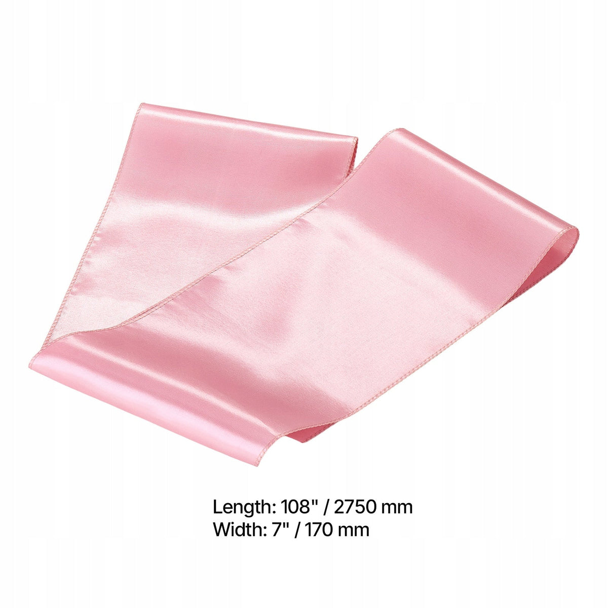 SATYNOWE SZARFY NA KRZESŁA VEVOR 50 SZT 275X17 CM RÓŻOWE ZŁOTO PREMIUM
