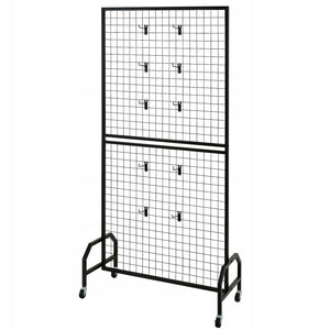PREMIUM PANELE ŚCIENNE VEVOR GRID WALL 2 SZT 898X1798MM STOJAK Z KÓŁKAMI