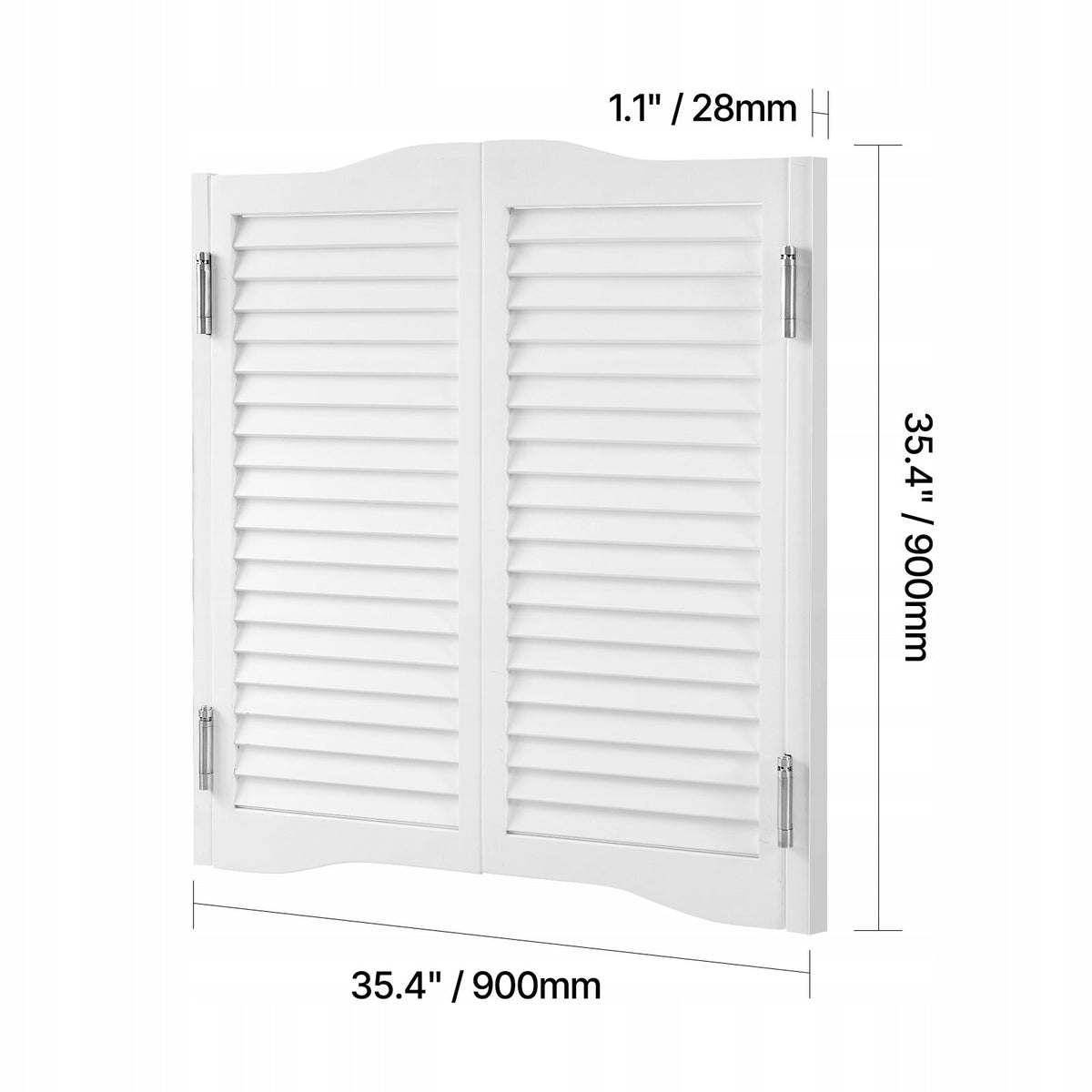 DRZWI WAHADŁOWE VEVOR DO SALONU 900X28X900 MM DREWNO SOSNOWE BIAŁE PREMIUM