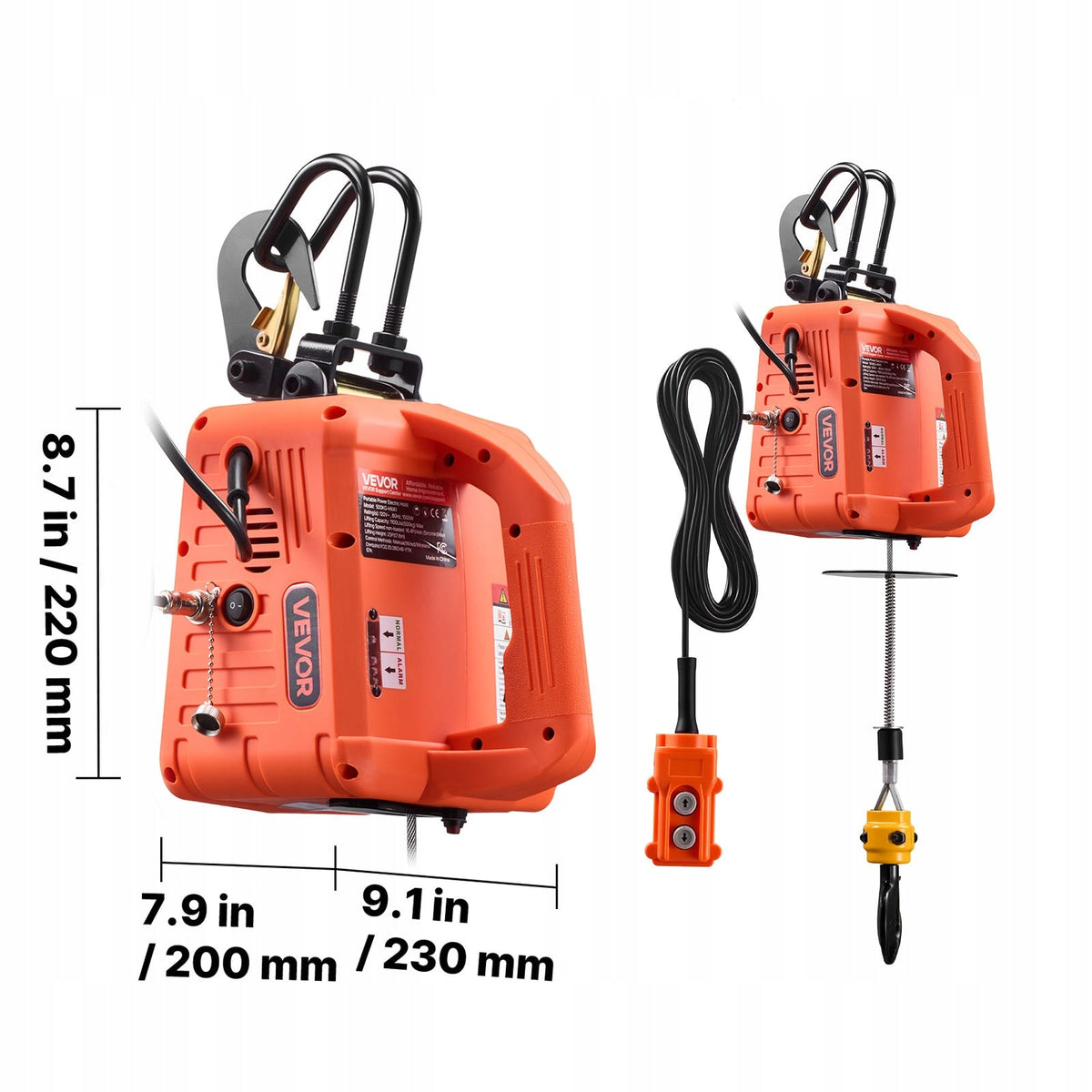 WCIĄGARKA ELEKTRYCZNA VEVOR 500 KG 1500W 3 W 1 PILOT BEZPRZEWODOWY