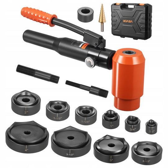 PROFESJONALNY HYDRAULICZNY ZESTAW MATRYC VEVOR 15T 10 ELEMENTÓW