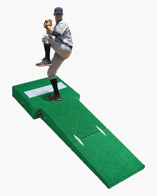PROFESJONALNY PRZENOŚNY KOPIEC DO RZUCANIA BASEBALL VEVOR 195 CM ZIELONY