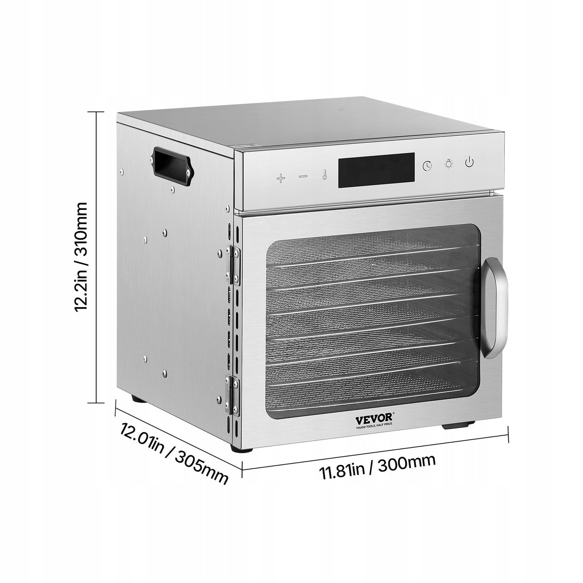 SUSZARKA DO ŻYWNOŚCI VEVOR 8 TAC STAL NIERDZEWNA 400W ELEKTRYCZNA TIMER
