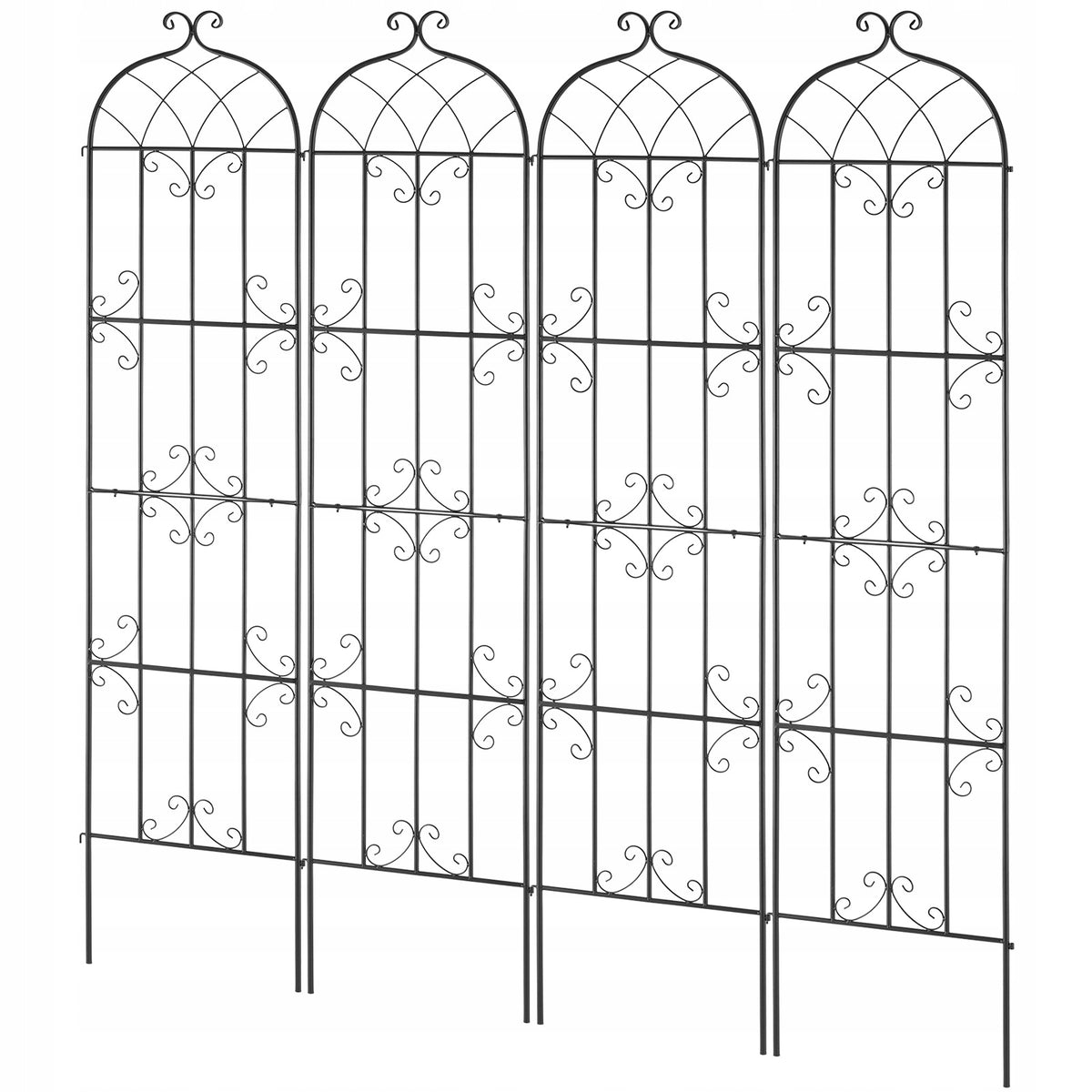 VEVOR PODPORA DO ROŚLIN PNĄCYCH 4 METALOWE KRATKI 51X220 CM SOLIDNA