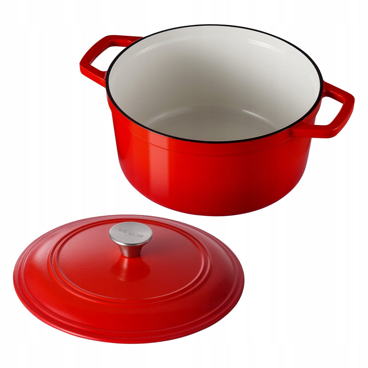 VEVOR ŻELIWNY GARNEK EMALIOWANY 5.68L DO PIECZENIA CHLEBA MOCNY SOLIDNY