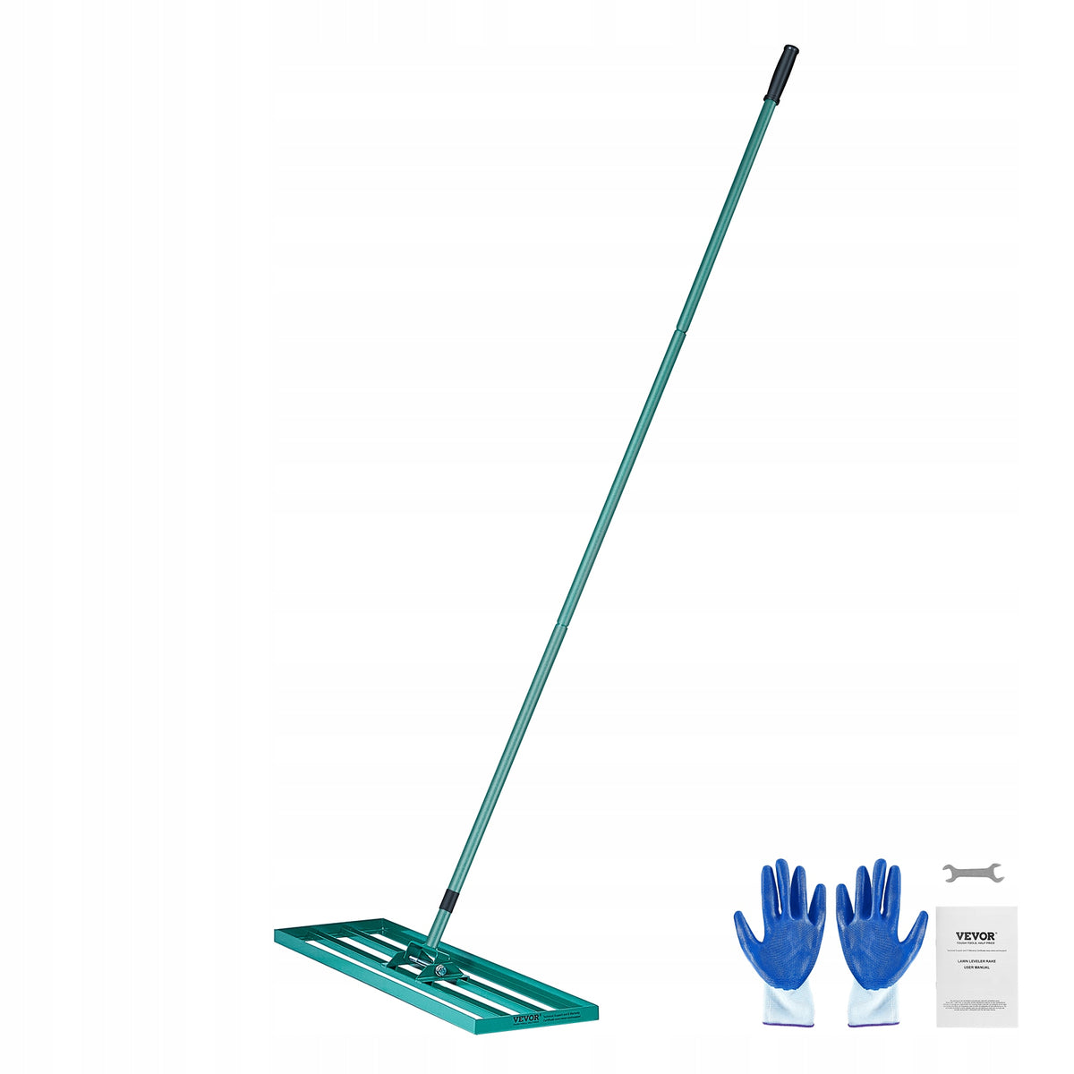 PROFESJONALNE GRABIE DO TRAWNIKÓW VEVOR 914X254 MM Z PODSTAWĄ DO