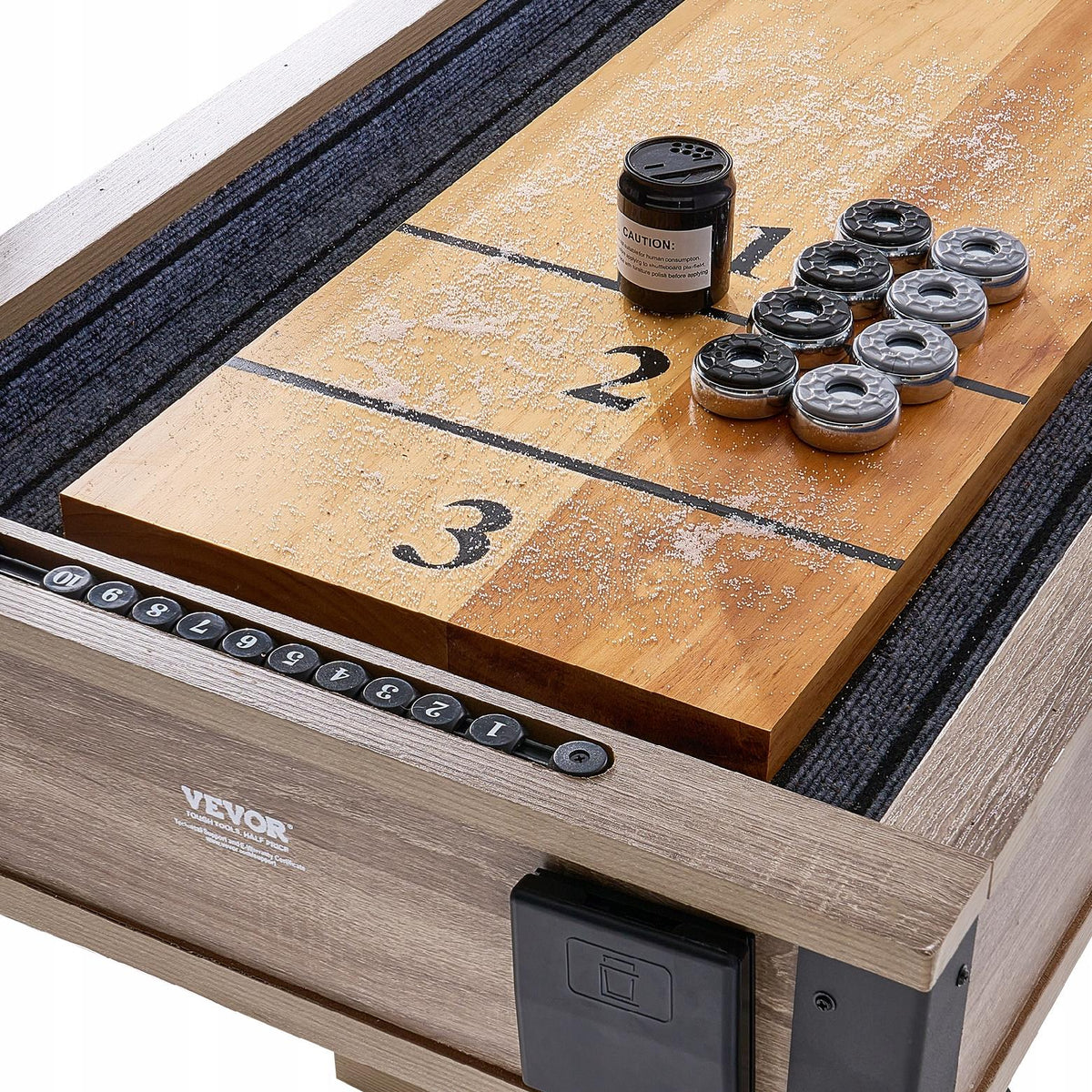 PROFESJONALNY STÓŁ DO GRY W SHUFFLEBOARD VEVOR 11 5 STOPY 2W1 ZESTAW