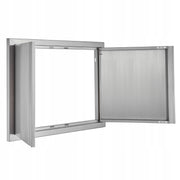 DRZWI DOSTĘPOWE DO GRILLA VEVOR 774X532 MM PODWÓJNE STAL NIERDZEWNA PREMIUM