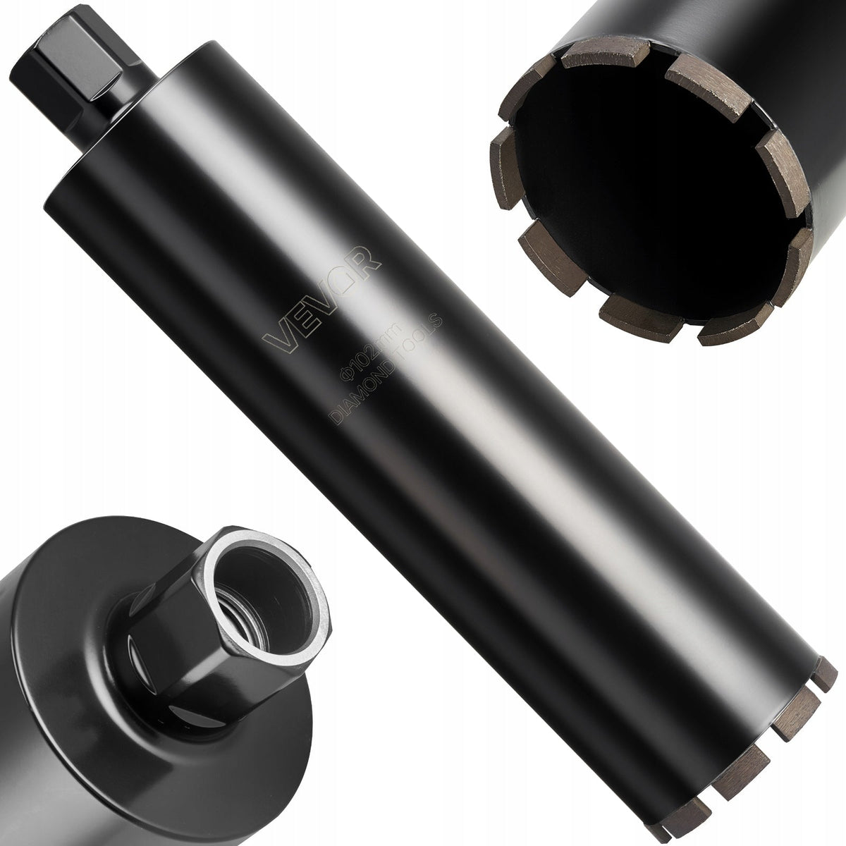 WIERTŁO RDZENIOWE VEVOR 102 MM 356 MM GŁĘBOKOŚĆ GWINT 1-1 4 MOCNE NA MOKRO