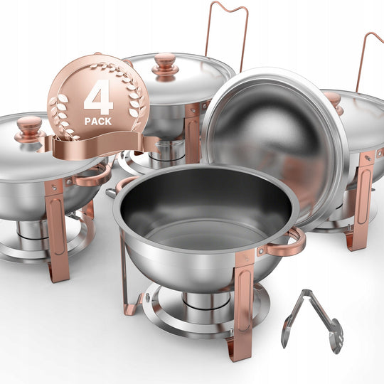 PODGRZEWACZ DO POTRAW VEVOR CHAFING DISH BUFFET 4 POJEMNIKI STAL