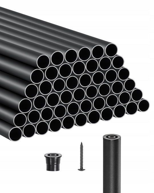 BALUSTRADA SCHODOWA VEVOR 51 ELEMENTÓW ALUMINIOWA TRALKA SCHODOWA CZARNA