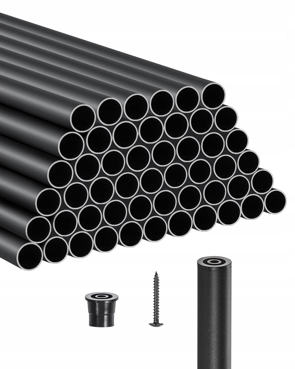 BALUSTRADA SCHODOWA VEVOR 51 ELEMENTÓW ALUMINIOWA TRALKA SCHODOWA CZARNA