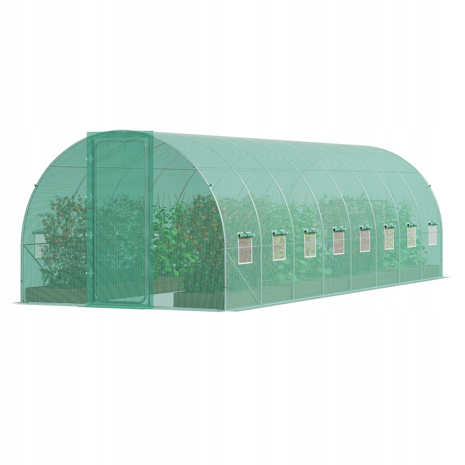 SZKLARNIA TUNELOWA VEVOR 27.4X9.5X7.4 STOPY MOCNA OCYNKOWANA RAMA PE COVER