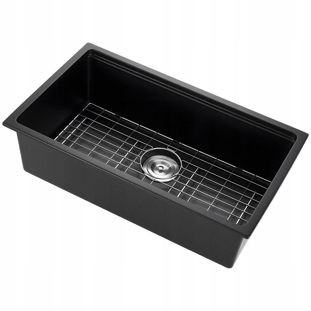 ZLEW KUCHENNY GRANITOWY VEVOR 762X457X230 MM PODBLATOWY CZARNY PREMIUM