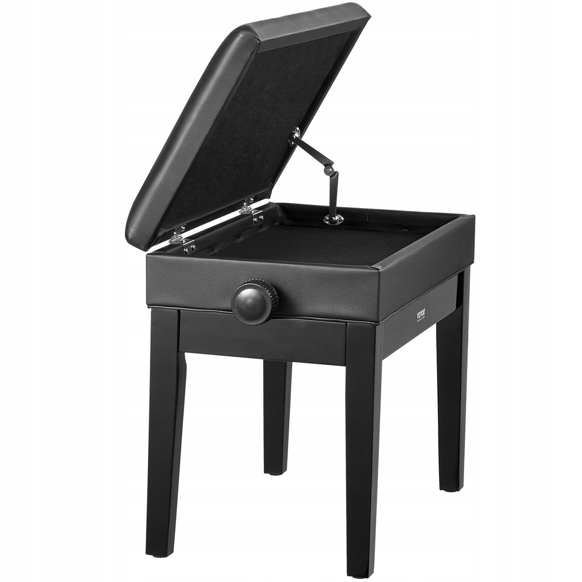 VEVOR REGULOWANA ŁAWKA DO PIANINA Z SCHOWKIEM I PODUSZKĄ 56X34X49 CM